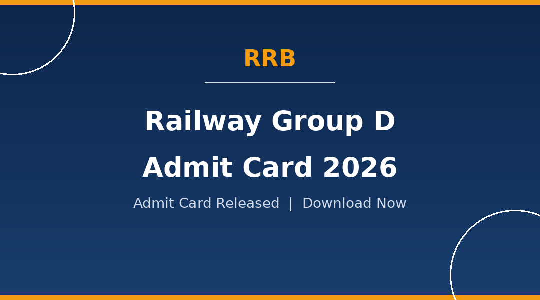 RRB Railway Group D Admit Card 2026